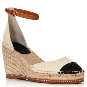 EUC Tory Burch Color Block 85mm Wedge Espadrille Size 9.5